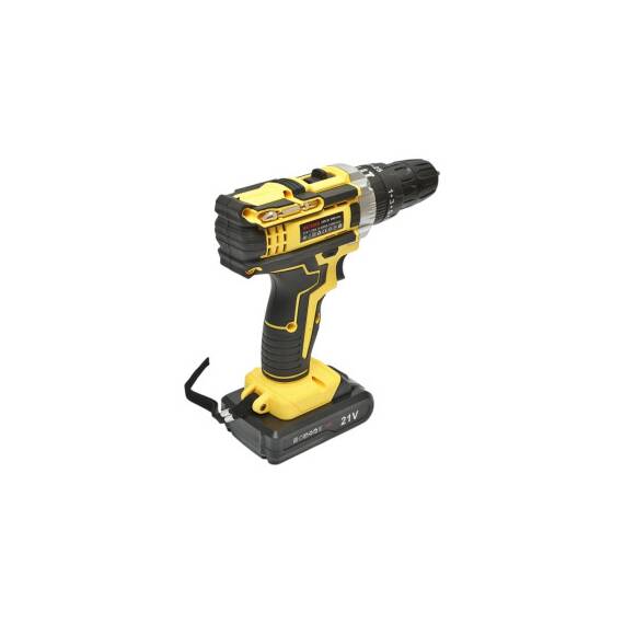 Masina de insurubat si gaurit cu percutie 21V cu 2 baterii litiu  Cod: BK76888 - 6- Roveli
