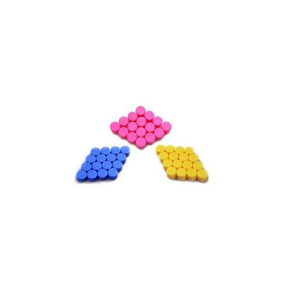 Set 20 capace prezoane cauciuc 21 mm diverse culori - 3- Roveli