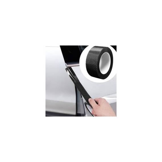 Rola de film autoadeziv 5D carbon pentru protectie bandouri sau praguri 5cmx5m Cod: K5D5cm - 3- Roveli