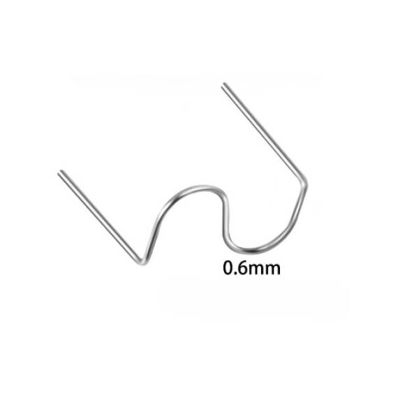 Set 100 cleme pentru pistol reparat plastic 0.6mm otel inoxidabil Cod: K18028-10 - - Roveli