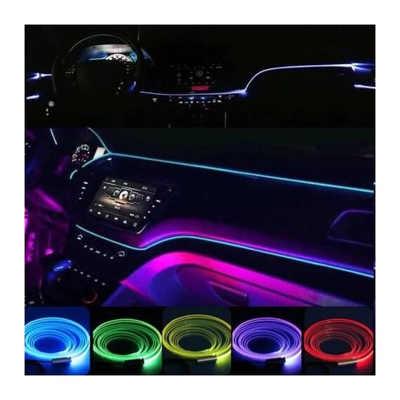Fir neon cu LED RGB conectare mufa USB si telecomanda 7 metri Cod:FIR-RGB1-7TL - 3- Roveli