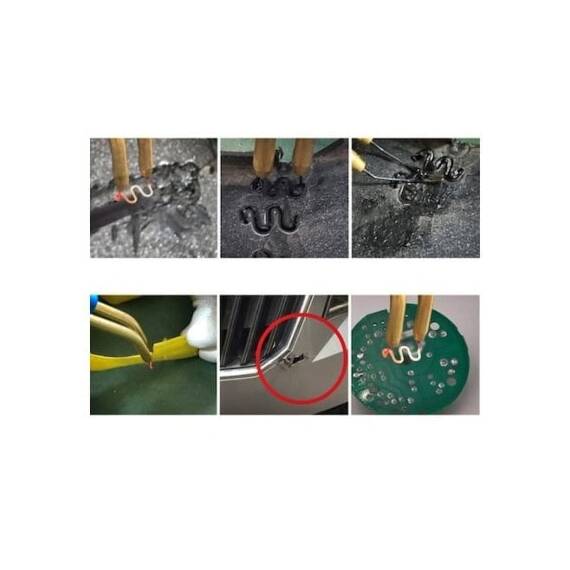 Set 100 cleme pentru pistol reparat plastic 0.6mm otel inoxidabil Cod: K18028-10 - 4- Roveli