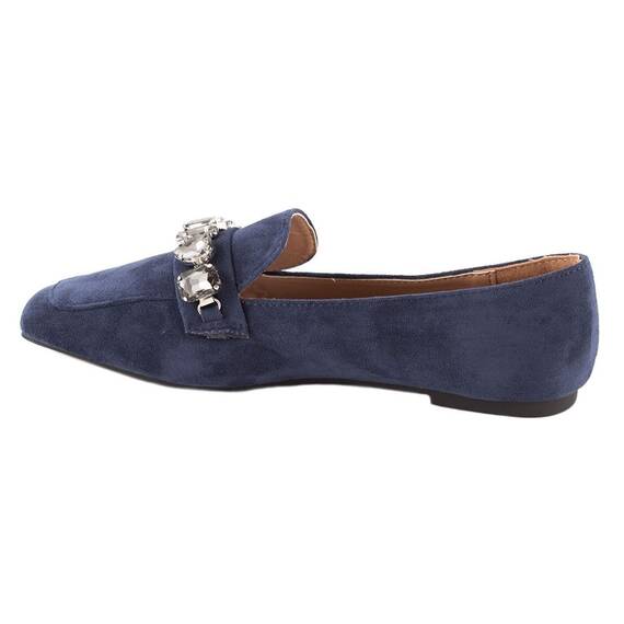 Pantofi dama fara toc cu pietre aplicate KFL-509-NAVY, Culoare (12): Albastru, Marime (12): 36 - 2- Roveli