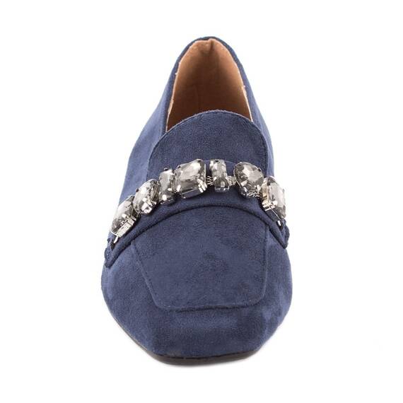 Pantofi dama fara toc cu pietre aplicate KFL-509-NAVY, Culoare (12): Albastru, Marime (12): 36 - 3- Roveli