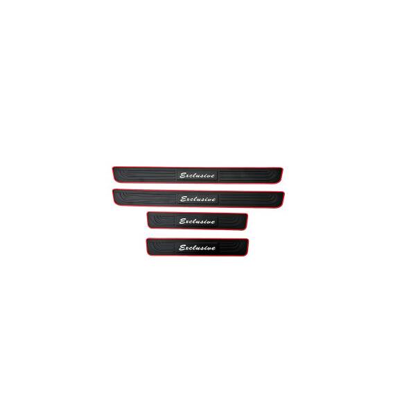 Set 4 ornamente protectie praguri  din cauciuc compatibil Logan III  Cod: PRGC001LG - 5- Roveli