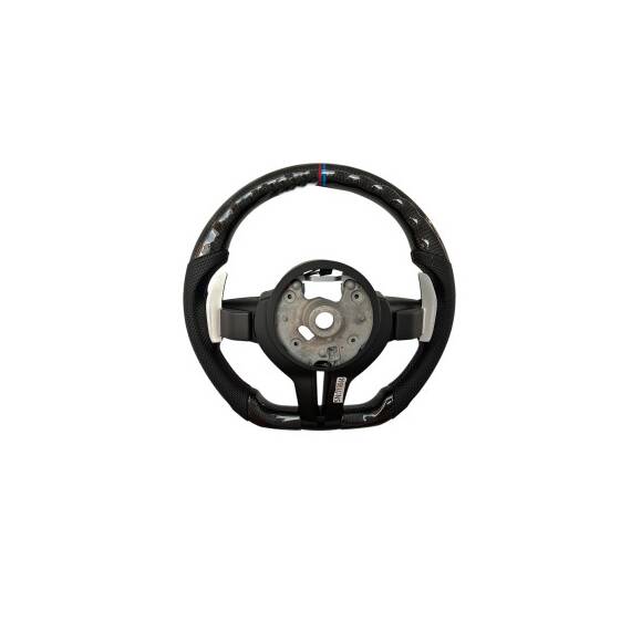 Volan sport piele si carbon compatibil cu modelele BMW Seria 5  F10,F11,F07 Seria 6 F06,F12,F13 Seria 7 F01,F02 Cod: OCH-06 - 4- Roveli