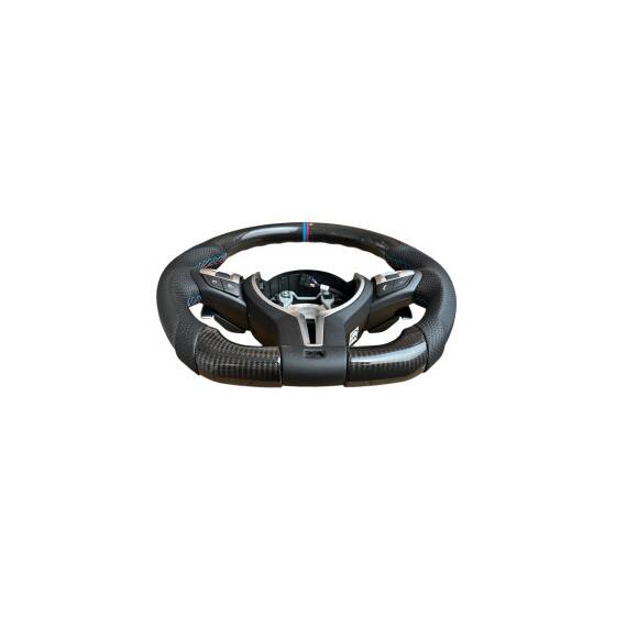 Volan sport piele si carbon  compatibil cu modelele BMW Seria 1 F20,F21 Seria 2 F22,F23,F45,F87 Seria 3 F30,F31,F34 Seria 4 F32,F33,F36,F82,F83 X5 - F15 X3 - F25 Cod: OCH-10 - 6- Roveli