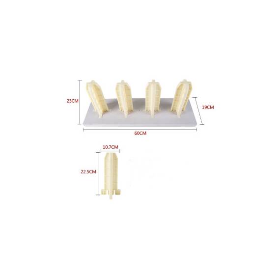 Stand de depozitare compatibil role folie/autocolant, capacitate 4 role, dimensiune 19x60cm Cod: STD-4R - 6- Roveli