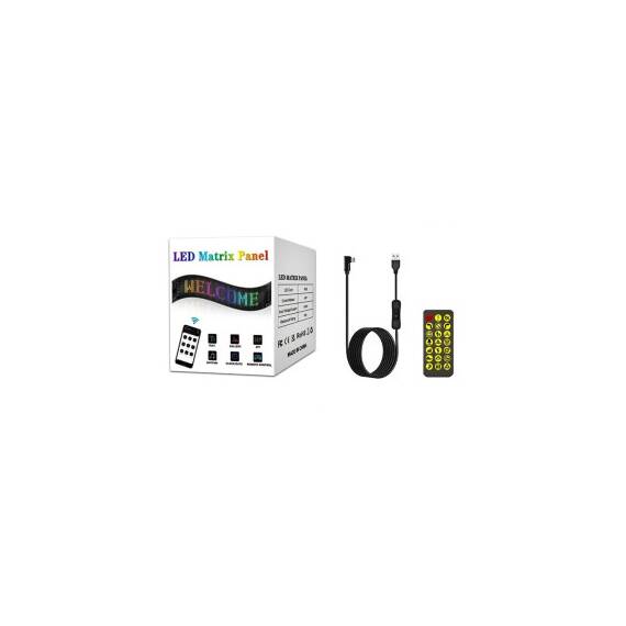 Afisaj LED programabil Eyes Devil, control Bluetooth si telecomanda, USB 5V, 192x898mm  Cod: FST-EY 1696 - 5- Roveli