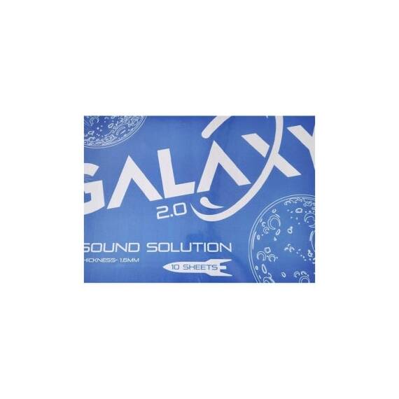 Set 10 foi insonorizant auto PARACOAT Galaxy 2 straturi butyl aluminiu 700x500 mm grosime 2 mm - - Roveli