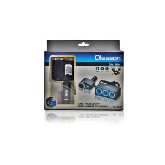 Prelungitor priza bricheta auto 4 iesiri si port USB Cod: 1527 - - Roveli