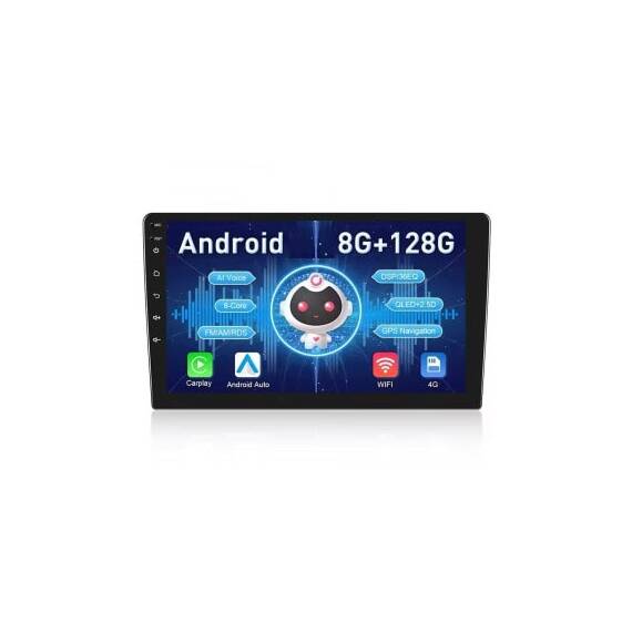 Navigatie Android auto 9 inch 8GB RAM 128GB QLED DSP CarPlay Android Auto 4G GPS Cod: A2423F3 - - Roveli