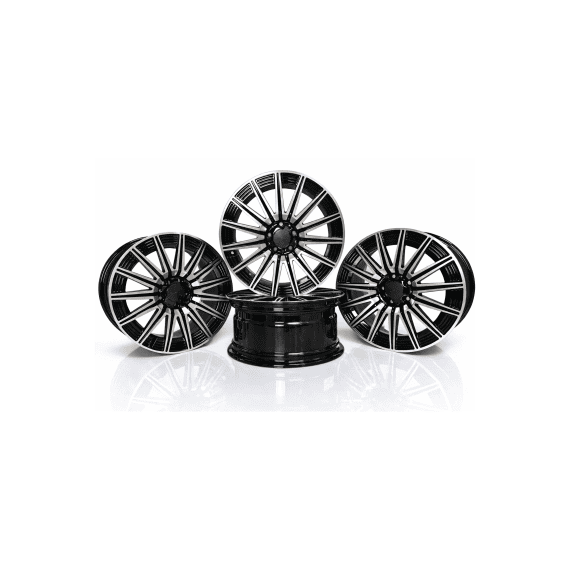 Jante PDW 19x8 fata 19x9 spate 5x112 ET40 ET58 negru polish compatibile Mercedes Cod: FF957521980-98 / FF957521990-03 - 2- Roveli