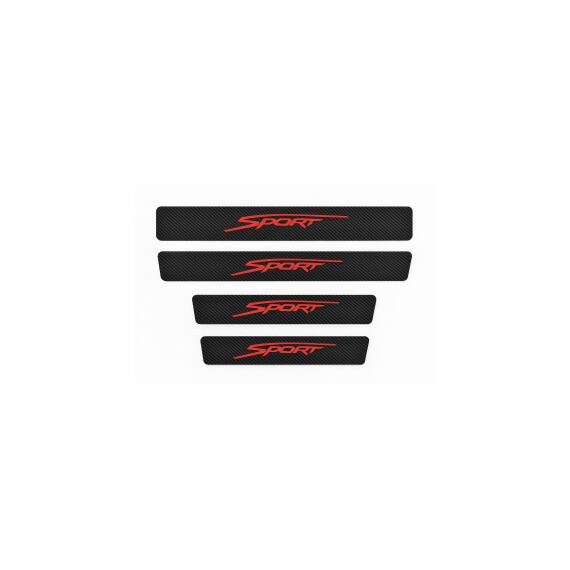 Set abtibild protectie praguri auto carbon 5d PET Cod: MKTTQ-S4PCS-SPORT - - Roveli