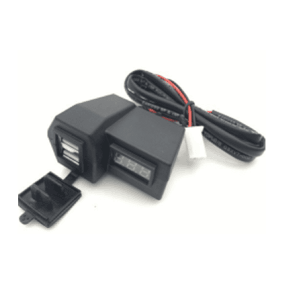 Mufa USB + voltmetru moto Cod:052202 - - Roveli