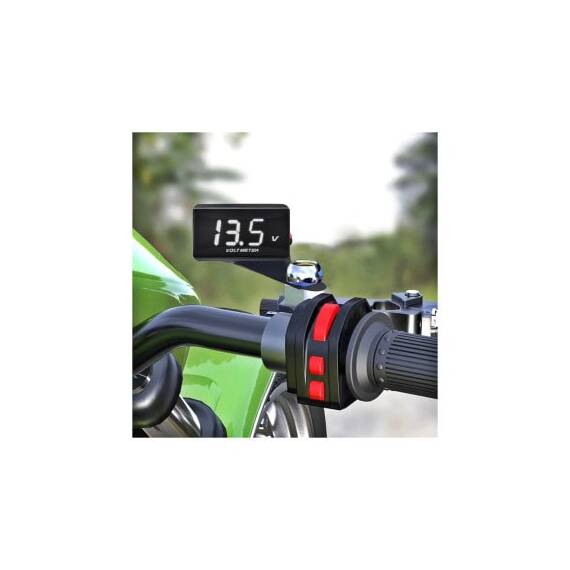 Voltmetru auto 12–24V pentru monitorizare tensiune Cod: FS-1210 - 2- Roveli