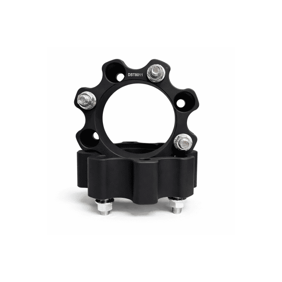 Distantier ATV 50 mm 4x136 centrare 120 cu 8 piulite M12x1.5 set 2 bucati aluminiu forjat negru Cod: DST8011 - 4- Roveli