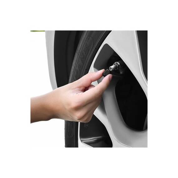 Set capace valve ventil plastic negre auto universale Cod: QMZ-04 - 5- Roveli