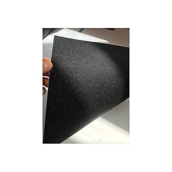 Rola folie auto autocolant PVC negru sclipici / glitter mat 1.52m x 30m cu tehnologie eliminare bule Cod: KM9034 - 3- Roveli