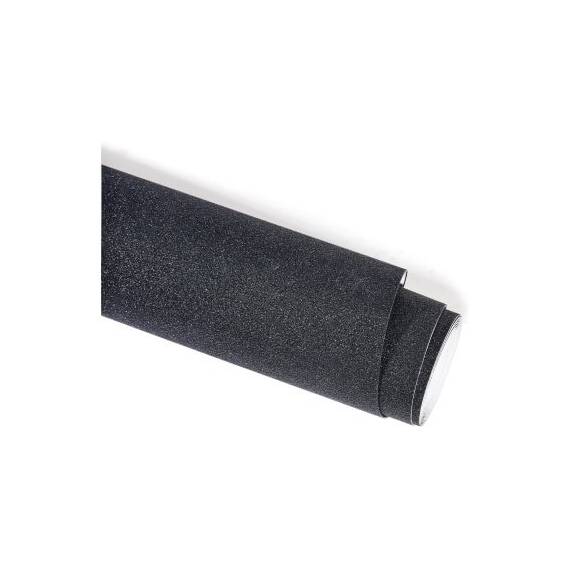 Folie auto autocolant PVC negru glitter sclipici mat 1.52m x 1m cu tehnologie eliminare bule Cod: KM9034 - - Roveli