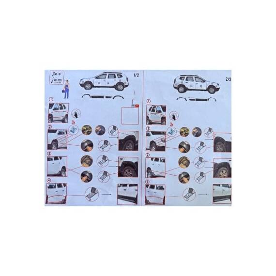 Set protectii aripa si usa auto 12 piese compatibile Dacia Duster I 2010-2017 Cod: DDT3001 - 8- Roveli