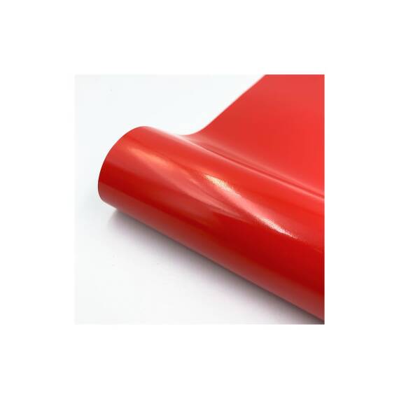 Folie auto caroserie  autocolant  PET Premium cu tehnologie de eliminare a bulelor rosu 1mx1,52m  Cod: SP009X - - Roveli