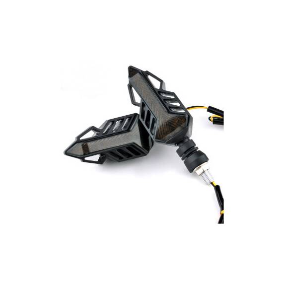 Semnalizare moto 12V cu  semnalizare LED  alba Cod: FS-1215 - 5- Roveli