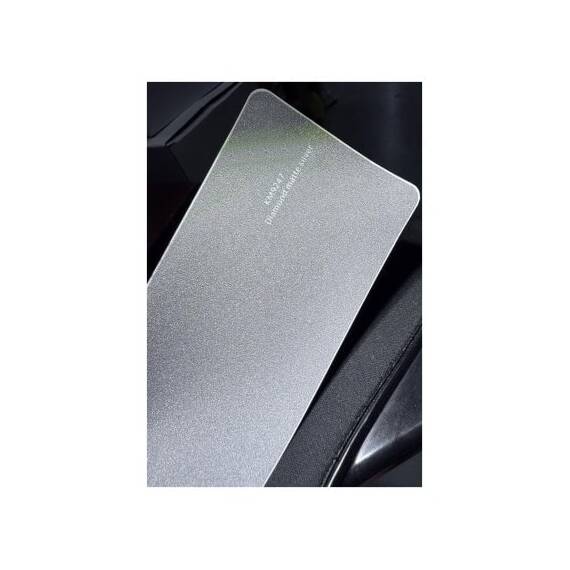 Folie auto autocolant PVC argintie sclipici mat 1.52m x 1m cu tehnologie eliminare bule Cod: KM9247 - - Roveli