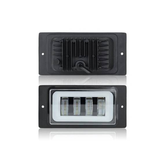 Proiector LED auto 15W cu angel eyes DRL alb sau galben 12V 24V Cod: HH-LD4 - - Roveli
