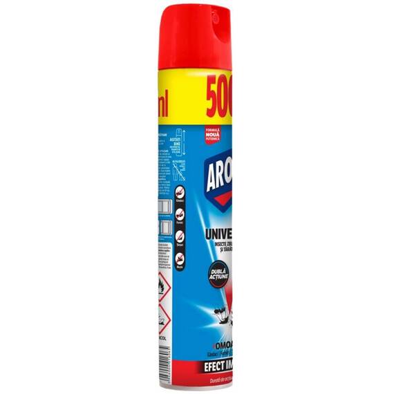 Spray insecticid Aroxol, insecte zburatoare si taratoare, dubla actiune, 500 ml - 2- Roveli
