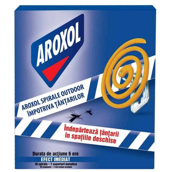 Spirale anti tantari Aroxol, outdoor, 10 bucati, 8 ore actiune - - Roveli