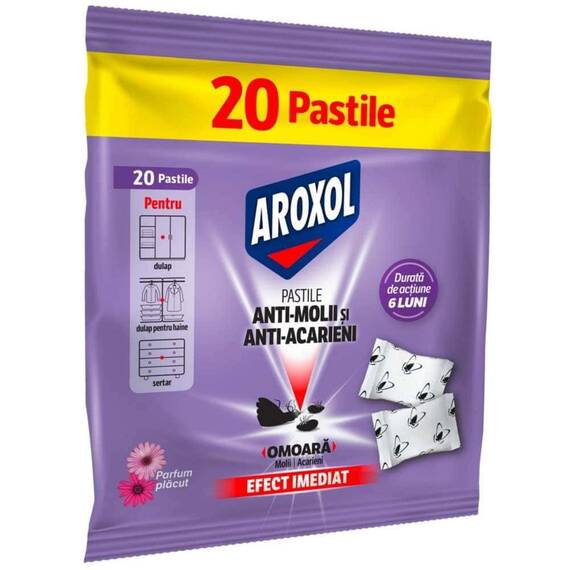 Pastile anti molii si anti acarieni, parfum placut, efect imediat, 20 buc, mov - 2- Roveli