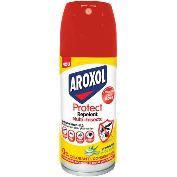Spray repelent multi insecte Aroxol, impotriva capuselor si tantarilor, protectie pana la 6 ore, 100 ml - - Roveli