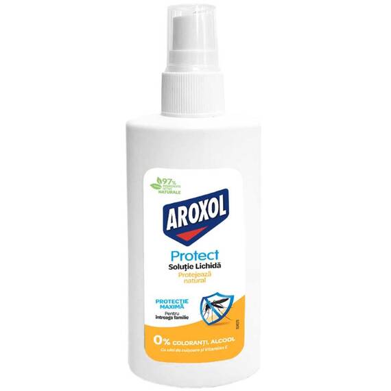 Solutie lichida protectie impotriva insectelor Aroxol, protectie maxima, formula naturala, 100 ml - - Roveli
