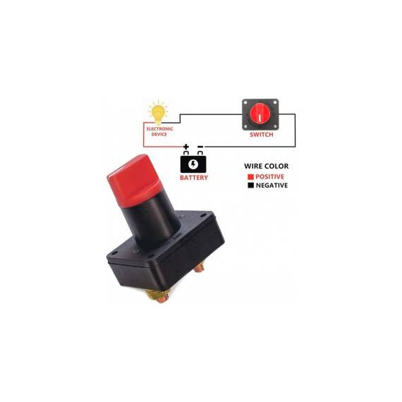 Contact general auto 12V intrerupator baterie cu cheie 100A Cod: IN0188 - 3- Roveli