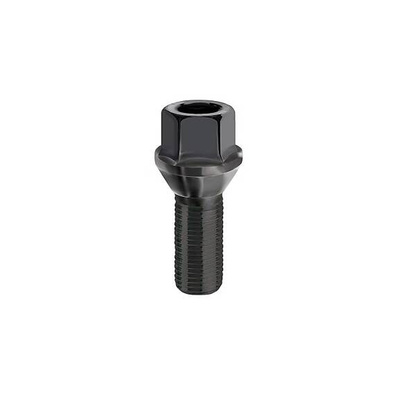 Prezon janta auto M14x1.25 27mm con drept negru cheie HEX17 Cod: B185 - - Roveli