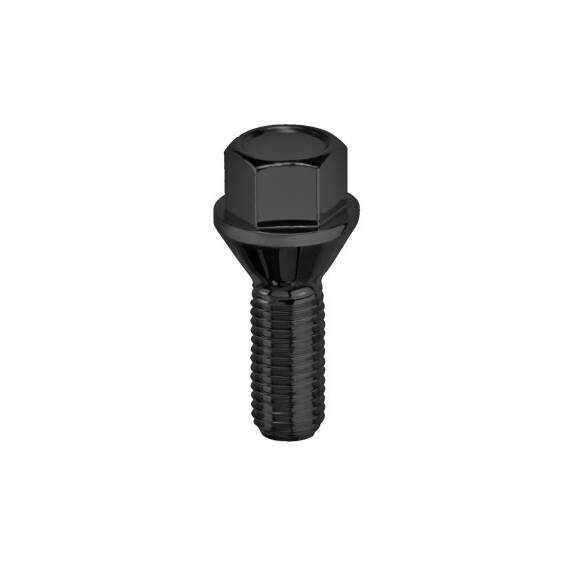 Prezon janta auto M14x1.25 60mm negru cheie HEX17 Cod: B186B - - Roveli