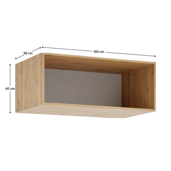Corp extensie 100, stejar artisan, KREO - 6- Roveli