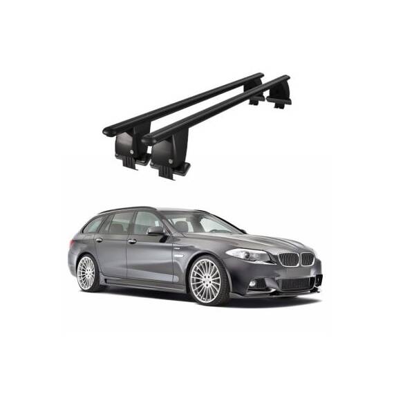 Bare transversale portbagaj auto aluminiu compatibile plafon neted BMW Seria 5 F11 Touring 2010-2016 argintii sau negre Cod: CB200101 Kit-109 - 7- Roveli