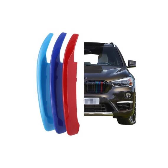 Set ornamente dungi grila fata auto compatibile BMW X1 F48 2015-06/2019  Cod: CT-GS-083 TIP A - 5- Roveli