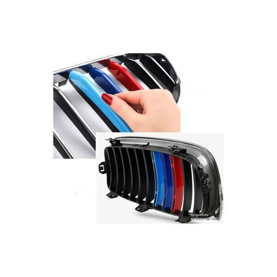 Set ornamente dungi grila fata auto compatibile BMW X3 G01 LCI 2021-2024 Cod: CT-GS-054 TIP A - 2- Roveli