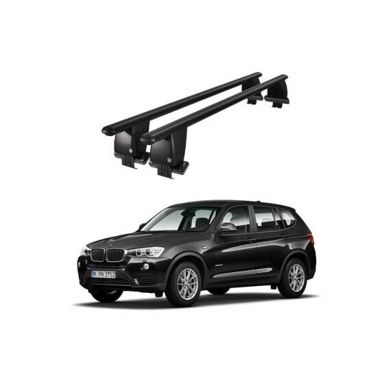 Bare transversale portbagaj auto aluminiu compatibile plafon neted BMW X3 F25 2010-2017 argintii sau negre Cod: CB200101 Kit-102 - 7- Roveli