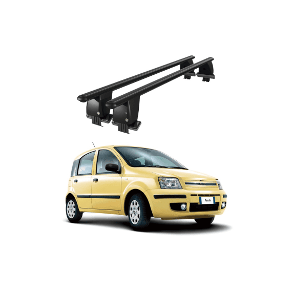 Bare transversale portbagaj auto aluminiu compatibile plafon neted Fiat Panda 169 2003-2012 argintii sau negre Cod: CB200101 Kit-102 - 7- Roveli