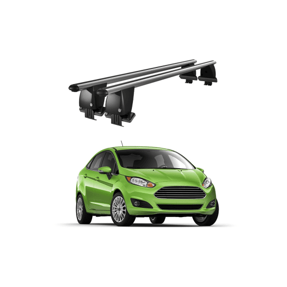 Bare transversale portbagaj auto aluminiu compatibile plafon neted Ford Fiesta VI 2013-2017 argintii sau negre Cod: CB200101 Kit-109 - - Roveli