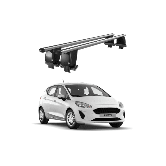 Bare transversale portbagaj auto aluminiu compatibile plafon neted Ford Fiesta VII 2017-> argintii sau negre Cod: CB200101 Kit-109 - - Roveli
