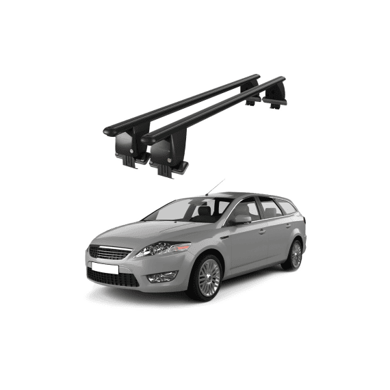 Bare transversale portbagaj auto aluminiu compatibile plafon neted Ford Mondeo III Combi 2010-2014 argintii sau negre Cod: CB200101 Kit-109 - 7- Roveli