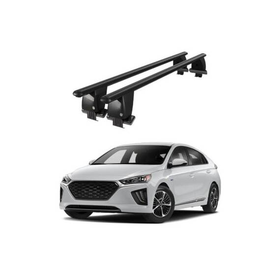 Bare transversale portbagaj auto aluminiu compatibile plafon neted Hyundai Ioniq AE 2016-> argintii sau negre Cod: CB200101 Kit-102 - 7- Roveli