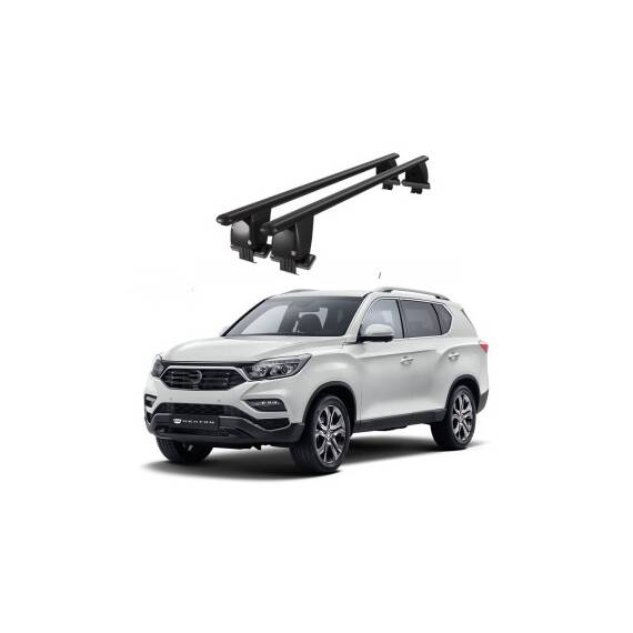 Bare transversale portbagaj auto aluminiu compatibile plafon neted SsangYong Rexton Sport Y400 Musso 2017-> argintii sau negre Cod: CB200101 Kit-101 - 7- Roveli