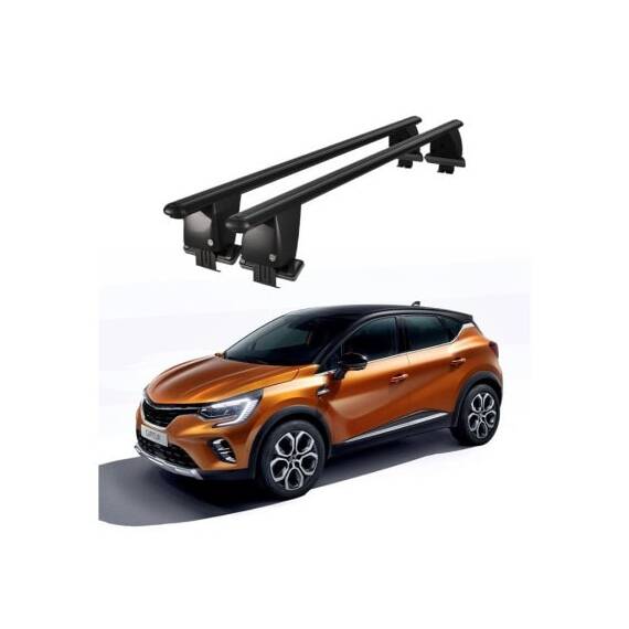 Bare transversale portbagaj auto aluminiu compatibile plafon neted Renault Captur 2019-> argintii sau negre Cod: CB200101 Kit-107 - 7- Roveli