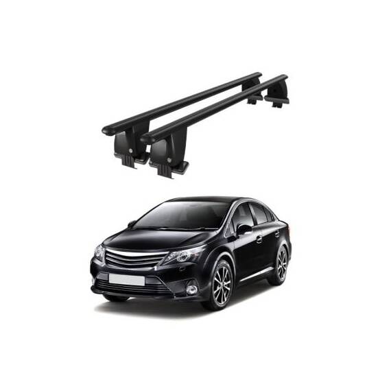 Bare transversale portbagaj auto aluminiu compatibile plafon neted Toyota Avensis T270 2009-2011 argintii sau negre Cod: CB200101 Kit-109 - 7- Roveli